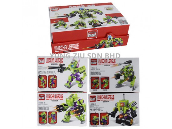 (1PCS)1802#SUPER MECHA LEAGUR BLOCKS(ENLIGHTEN)(51-75PCS)